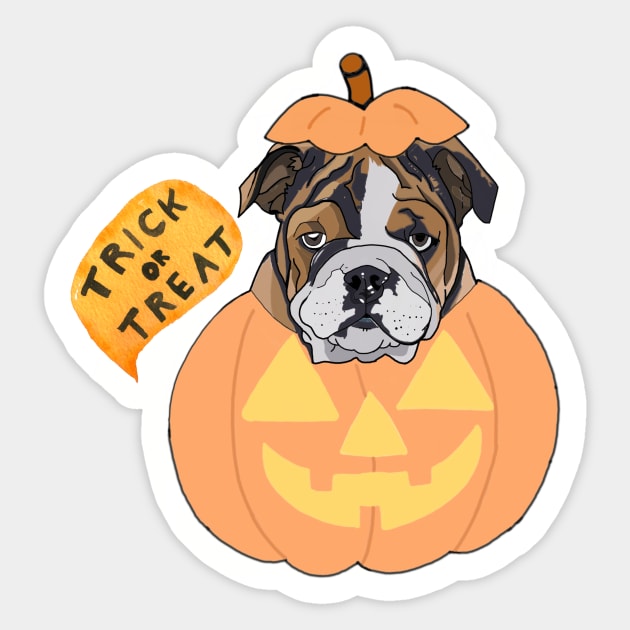 Trick Or Treat - Halloween - Pumpkin Sticker by fratdd